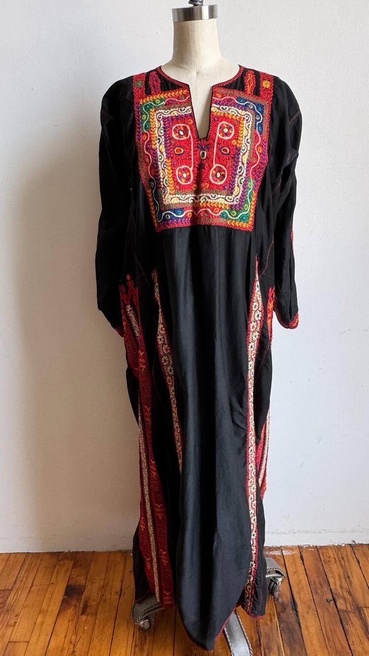 Vintage Heritage Embroidered Palestinian Tatreez Thobe